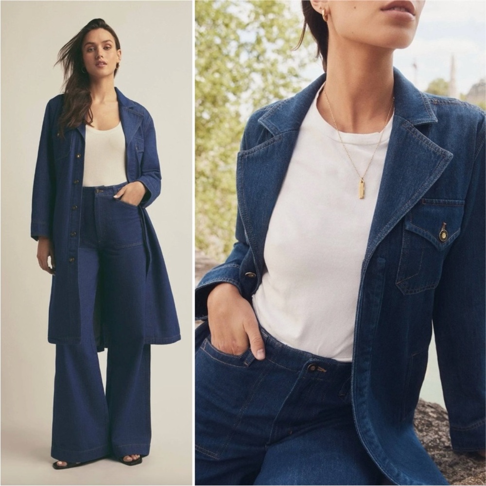 Favorite Daughter Boulevard Denim Trench Coat - Picture 10 of 11